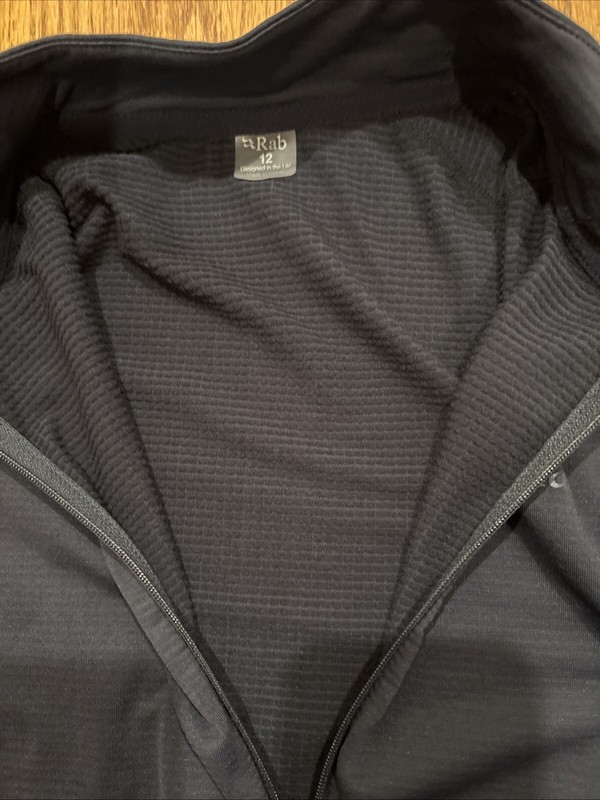 RAB 1/4 ZIP TOP LS PULLOVER RIBBED WALK HIKE 13POLARTEC DESIGNER FANTASTIC BLACK gallery