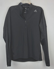 Adidas Running Performance Quarter Zip Mens Medium Training Pullover Black Golf