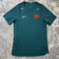 Nike Running Dri Fit Rise 365 Wild Run Performance T-Shirt Size Small Teal Green