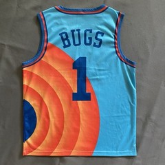 Looney Tunes Space Jam Bugs Bunny Tune Squad Jersey Mens Medium Blue Basketball