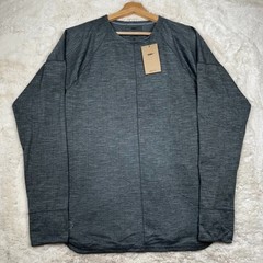 Nike Men’s Heather Gray Long Sleeve Dri Fit Crew Neck Yoga Shirt Size M Relaxed