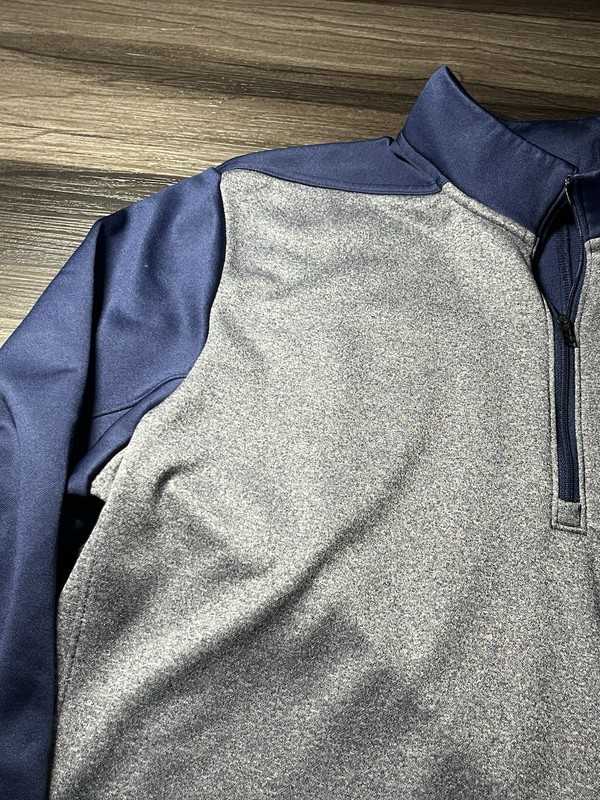 Nike Gray And Blue 1/4 Zip Pullover Men’s Size Large gallery