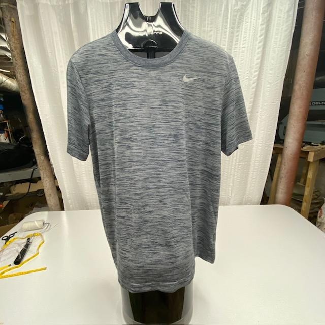 Nike Dri-FIT T-Shirt Men's Large Gray Space Dye Athletic Training Tee gallery