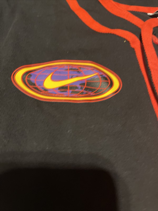 Nike Baseball Button Shirt Flames Championship Men's Sz L DV9642-010 Black red gallery