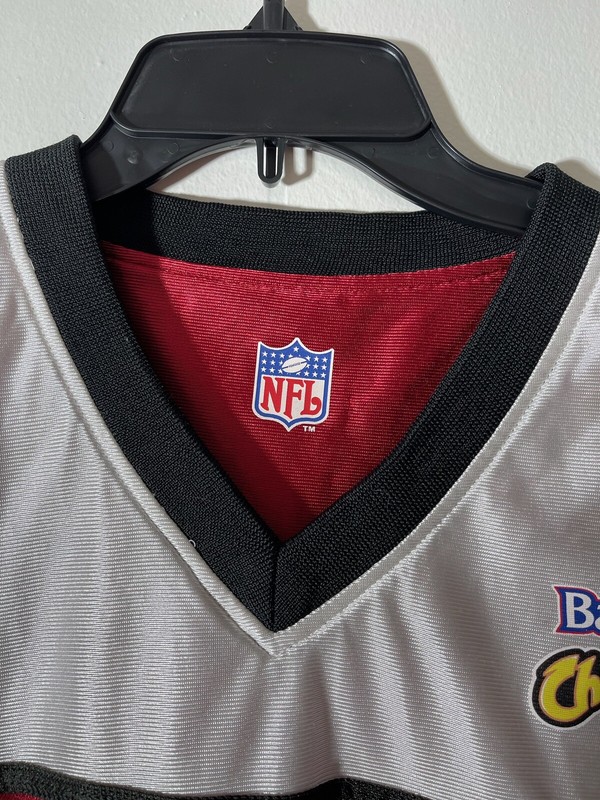 NFL Mens Red White V Neck Jersey Baked Cheetos Red Cardinals - Size L gallery