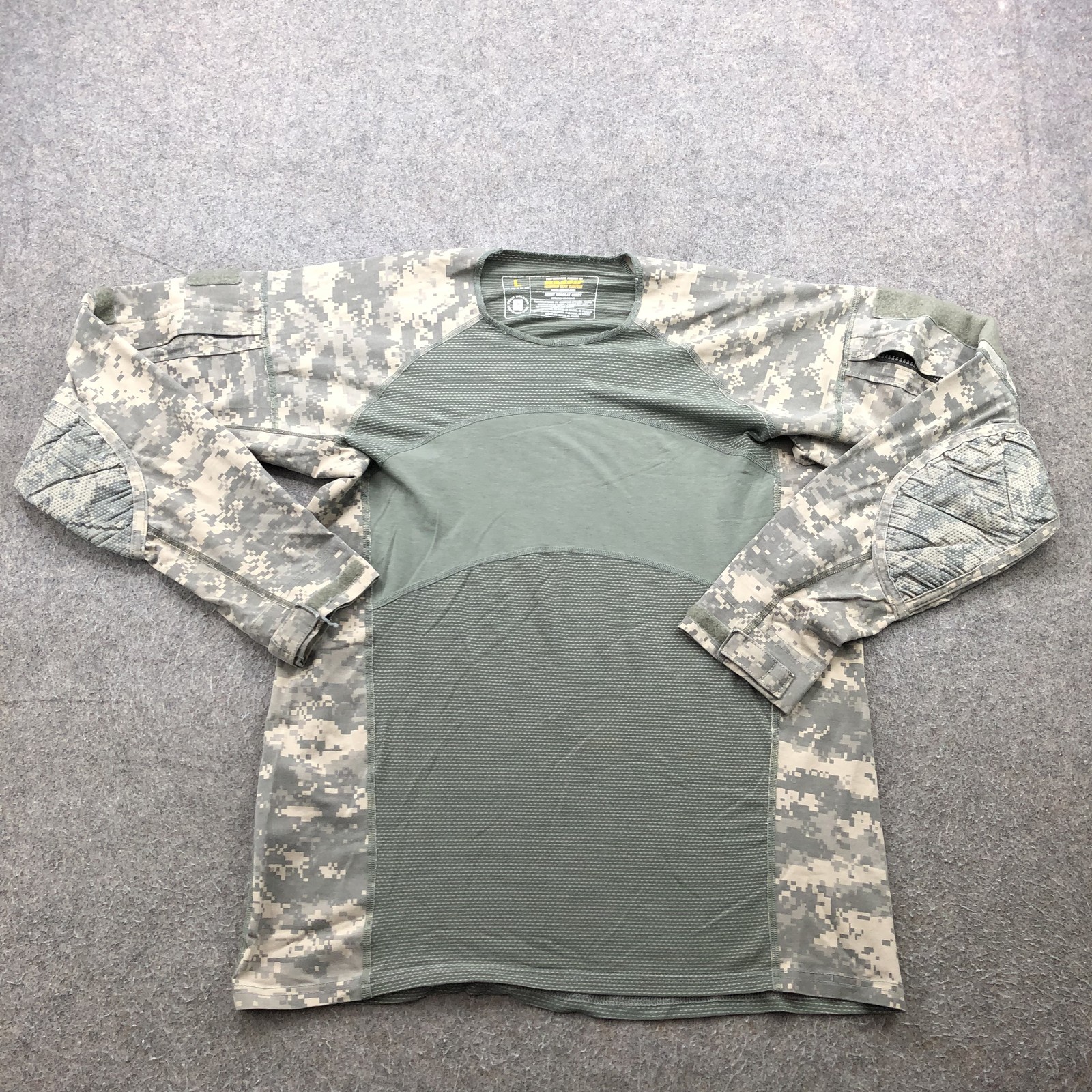 Massif Army Combat Shirt Mens Large Camo Flame Resistant Tactical ACU FR USA gallery