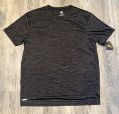 Athletic Works DriWorks Mens 3XL Black Heather Performance Shirt NWT