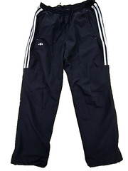Adidas Track Pants Unisex Black 3-Stripes Size M