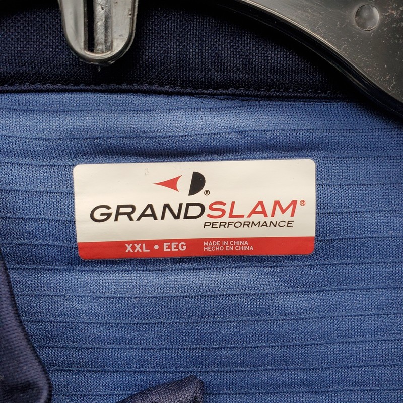 Grand Slam Golf Performance Pullover Men 2XL Blue Activewear Long Sleeve 1/4 Zip gallery