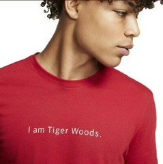 NIKE Dri-Fit I Am Tiger Woods TW Sunday Red Golf Shirt Size Medium CW2577-687