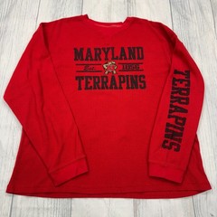 Maryland Terrapins Thermal Shirt 2XL Waffle Crew Neck Red Mens Pro Edge