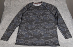 Saxx Quest Shirt Mens XL Black Gray Camo Long Sleeves Stretch Performance Active