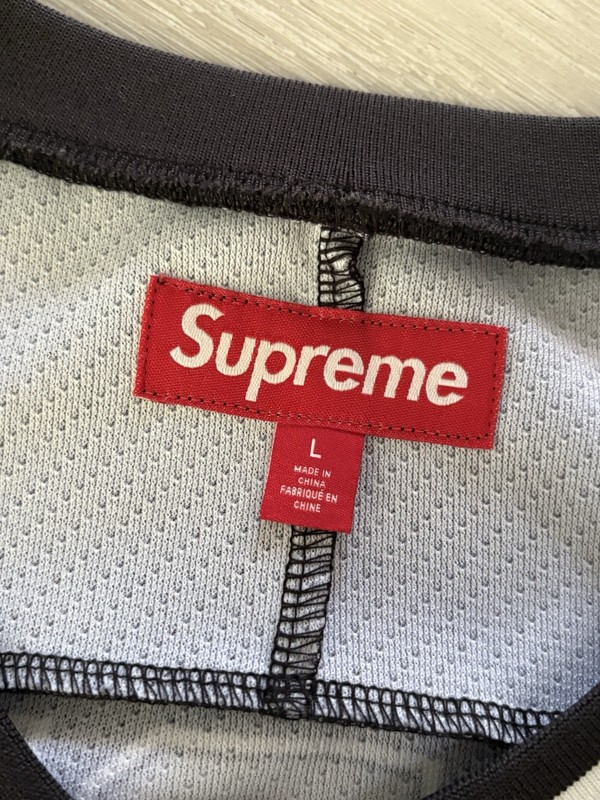 Supreme Bones Hockey Jersey FW23 Size Large Black Top gallery