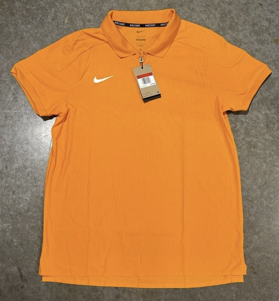 Nike Court 1/4 Zip Dri-FIT Tennis Shirt Orange HQ0792-873 Men’s Size Large NEW