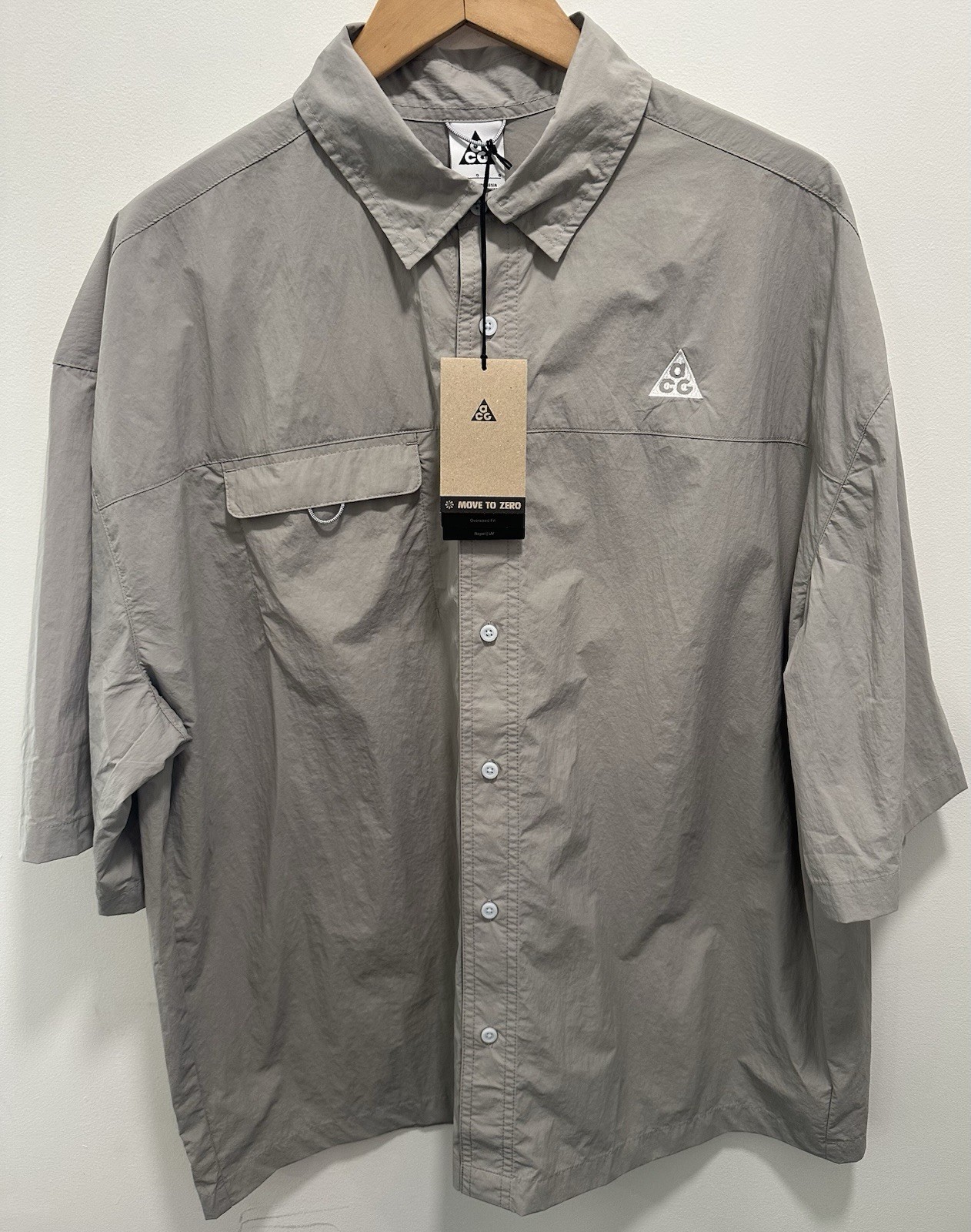 Nike ACG Orb Weaver UV Repel Short Sleeve Shirt Grey HJ2883-009 Men’s Size Large gallery