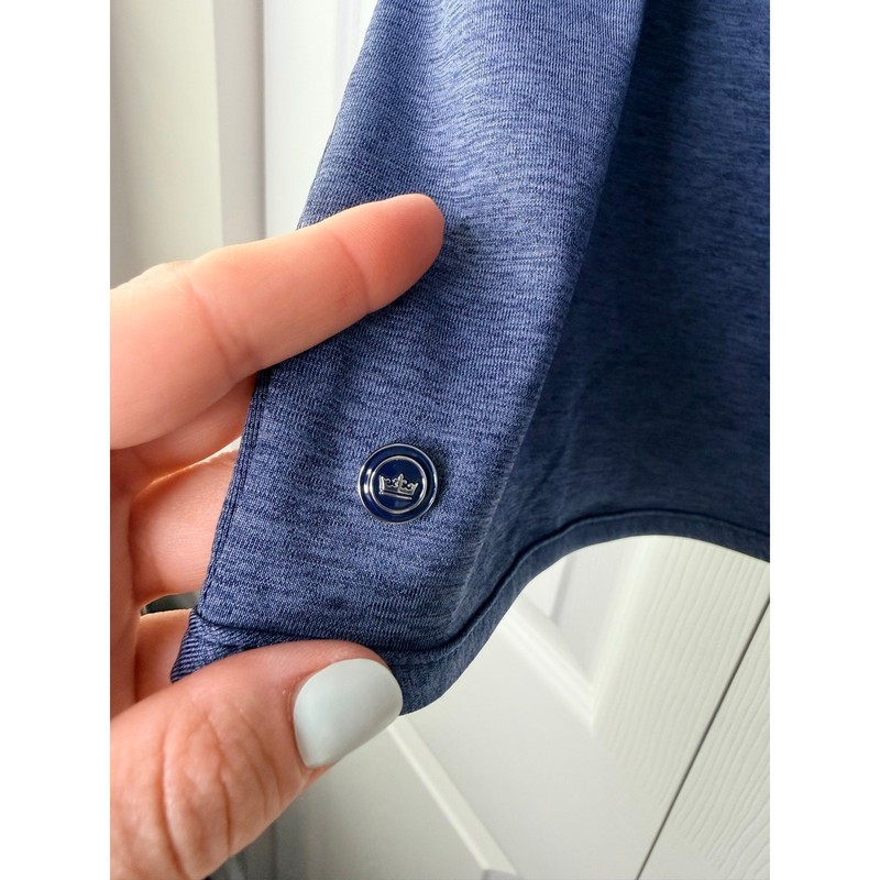Peter Millar Crown Crafted Men's Stealth Performance Quarter-Zip Vest Blue L gallery