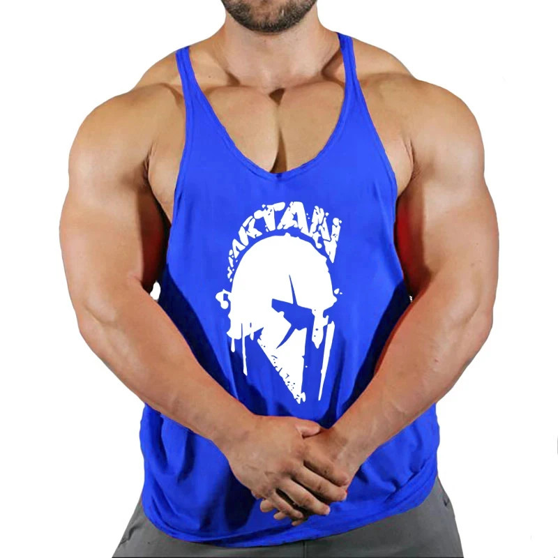 Men Tank Top Bodybuilding Gym Workout Fitness Cotton Sleeveless Stringer Vest gallery