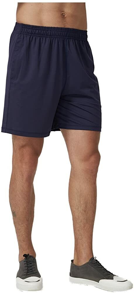 COSSNISS Men's Athletic Workout Shorts with Mesh Pockets, Blue S gallery
