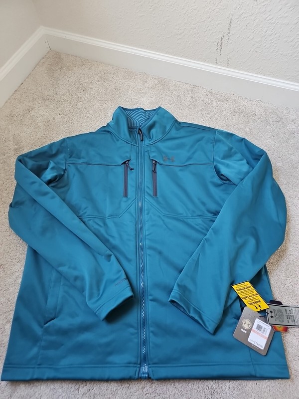 UNDER ARMOUR ColdGear Strorm2 Infrared Softershell 1247045 Turquoise 2XL Magzip gallery