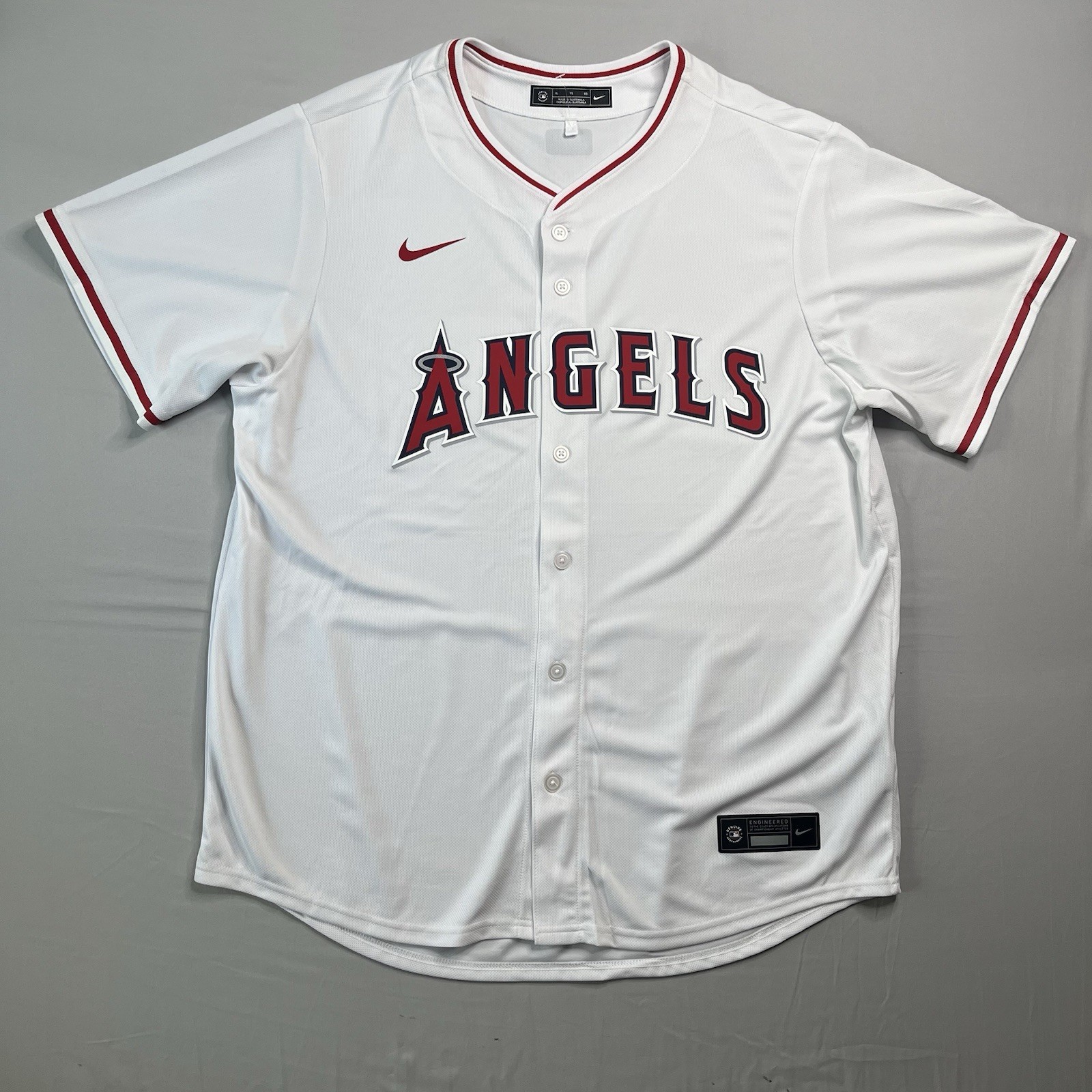 Nike Los Angeles Anaheim Angels Baseball Jersey Men X-Large White MLB Blank Back gallery
