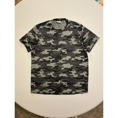 Gymshark Mens Arrival Camo T-Shirt Grey Camouflage Mesh Performance Top L