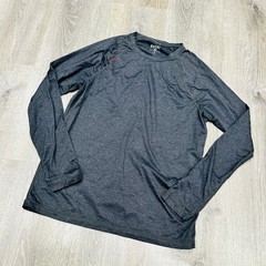 Rhone Reign Long Sleeve Training Shirt Mens Medium Charcoal Heather Grey Shirt