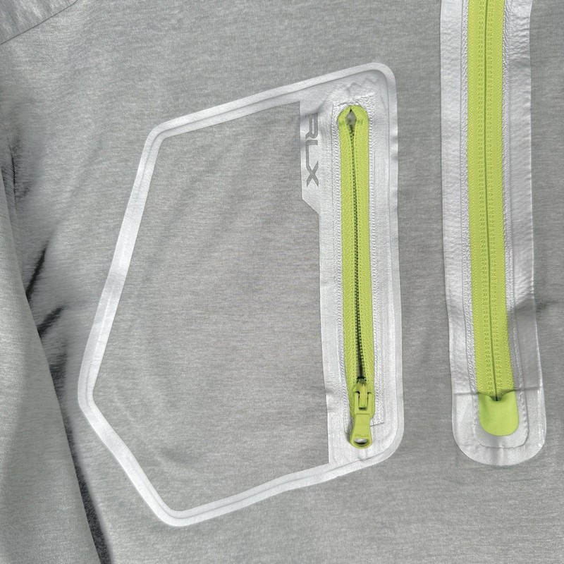 RALPH LAUREN RLX Performance Stretch Half Zip Pullover Gray - Neon Yellow -Small gallery