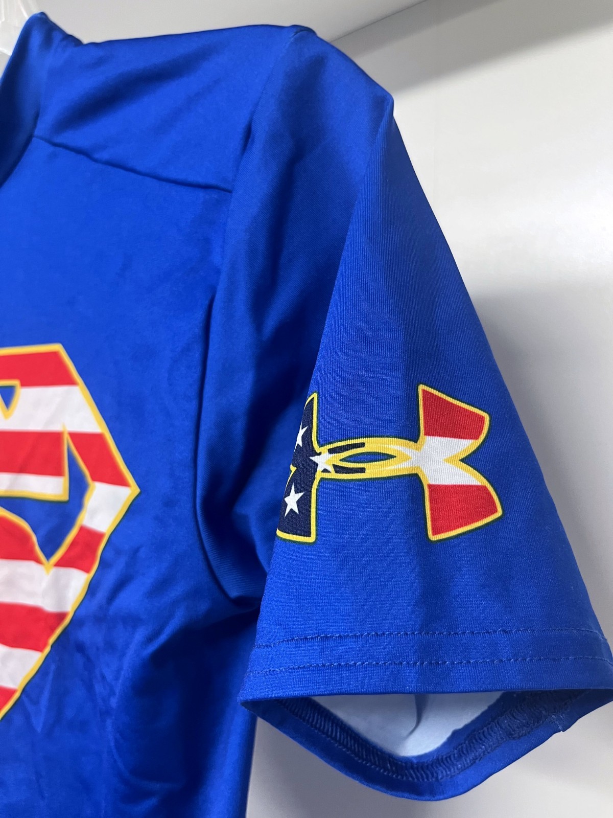 Under Armour Superman USA American Flag Compression Shirt, SMALL - DC Alter Ego! gallery