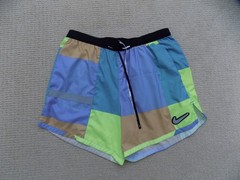 NIKE MENS L LARGE FLEX UNLINED RUNNING SHORTS 5″ BLUE YELLOW WILD RUN CJ5829 2