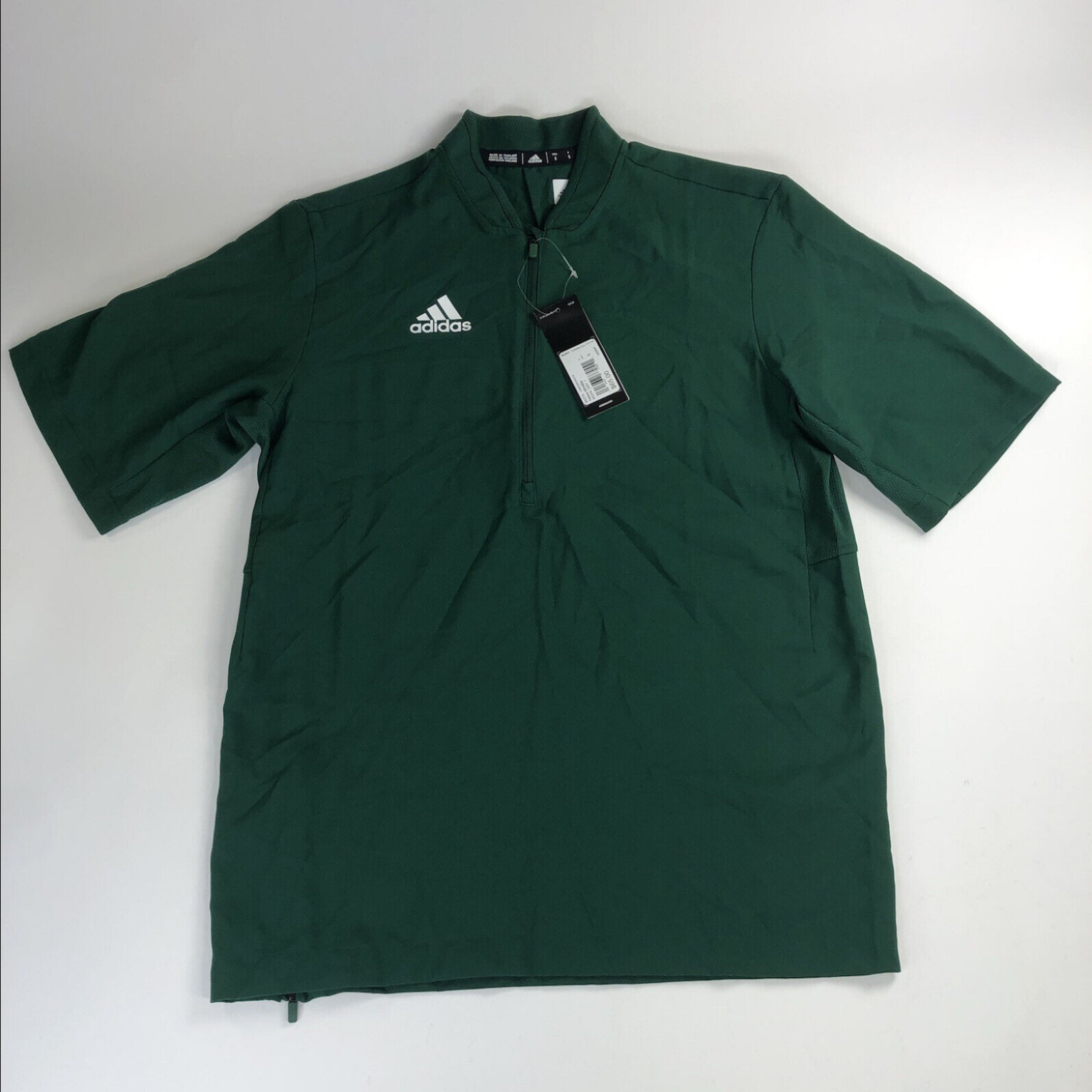Adidas Team Iconic SS 1/4 Zip Baseball Cage Men Jacket Top Green CZ0796 gallery