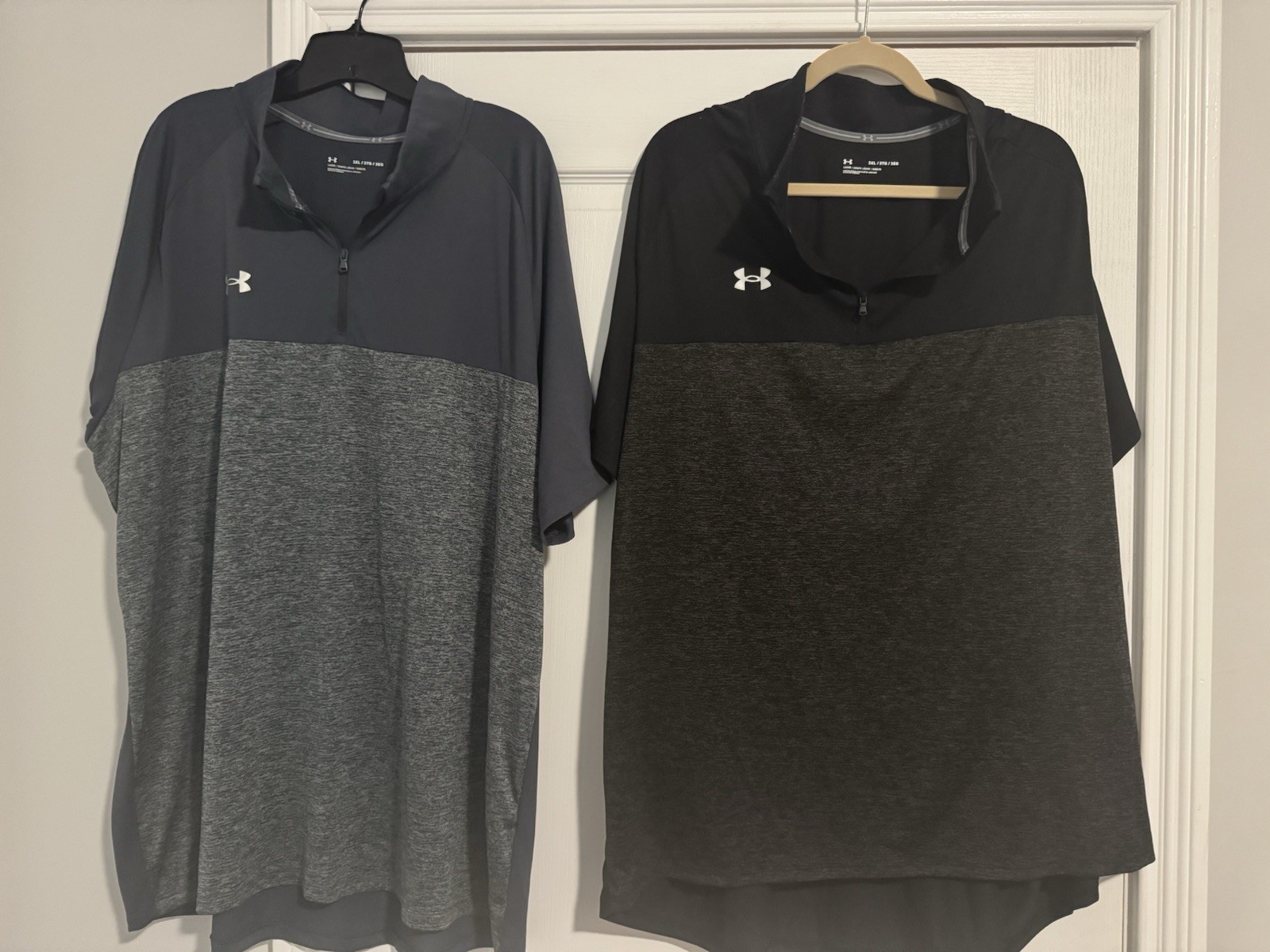 2 Under Armour Polos Quarter Zip 3XL Men’s Black And Gray gallery