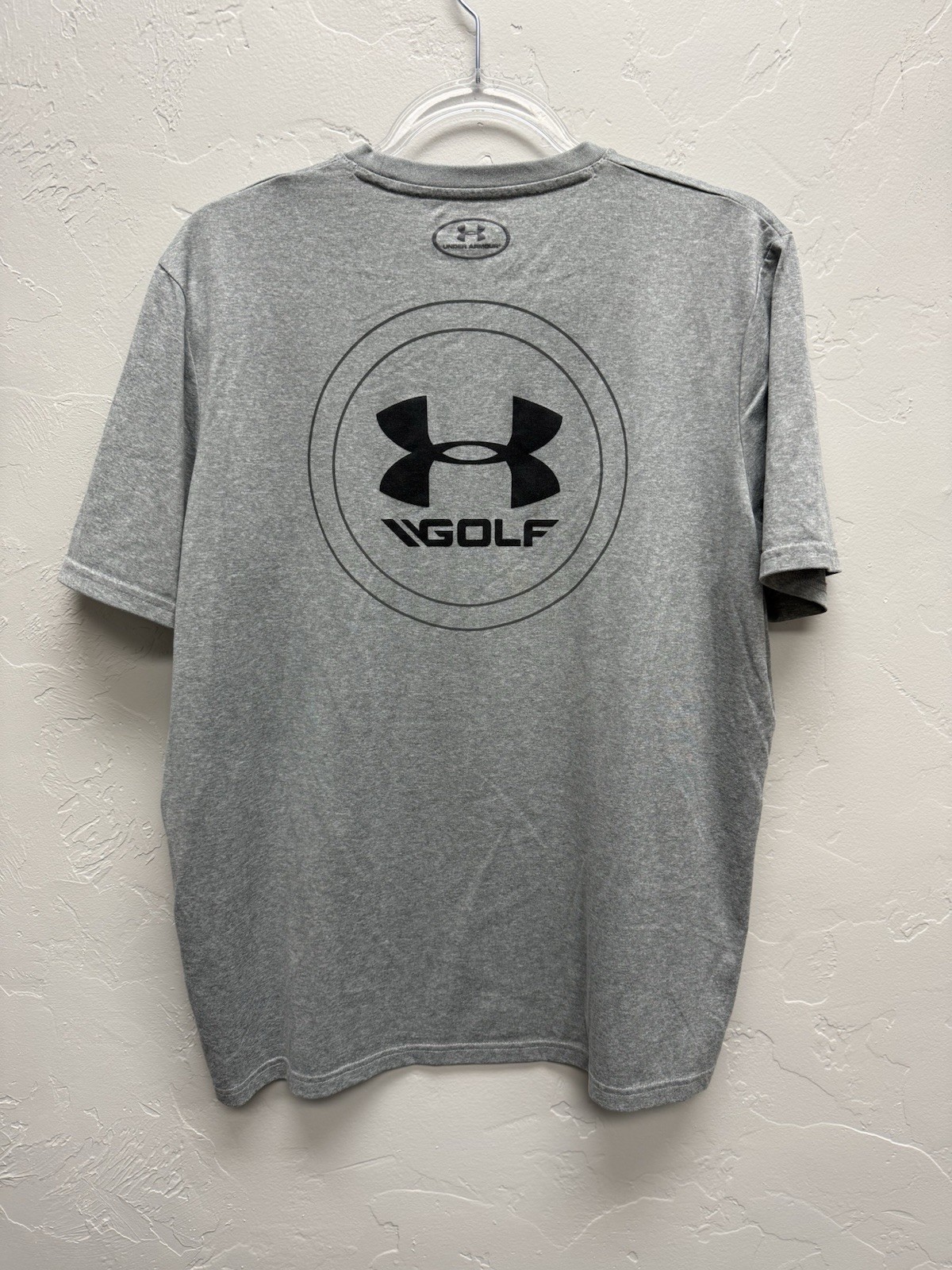 Under Armour Golf Short Sleeve Gray Cotton Blend Shirt Men's M Heatgear Loose gallery