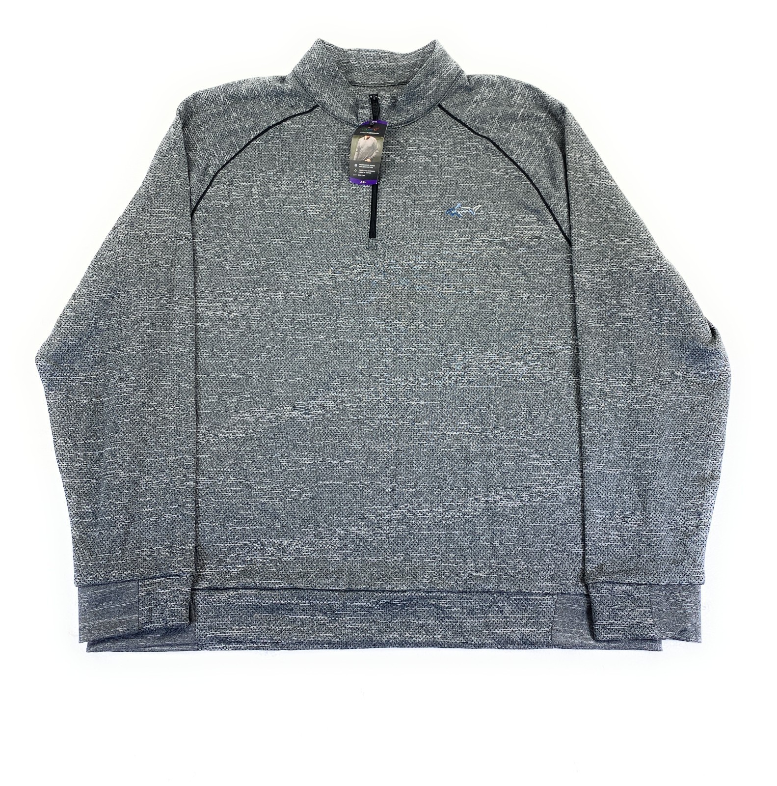 NWT Greg Norman Men's Mirco-Fleece Knit 1/4 Zip Gray Golf Pullover XXL gallery