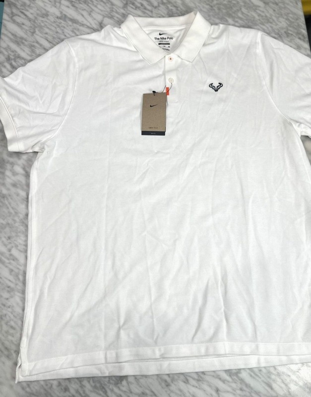 Nike The Nike Polo Rafa Slim Fit Shirt White DD8532-100 Dri-Fit Nadal Men's XXL gallery