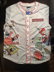 Nickelodeon Spongebob Jersey Shirt Baseball style Bikini Bottom 99 Mens 3XL NWT