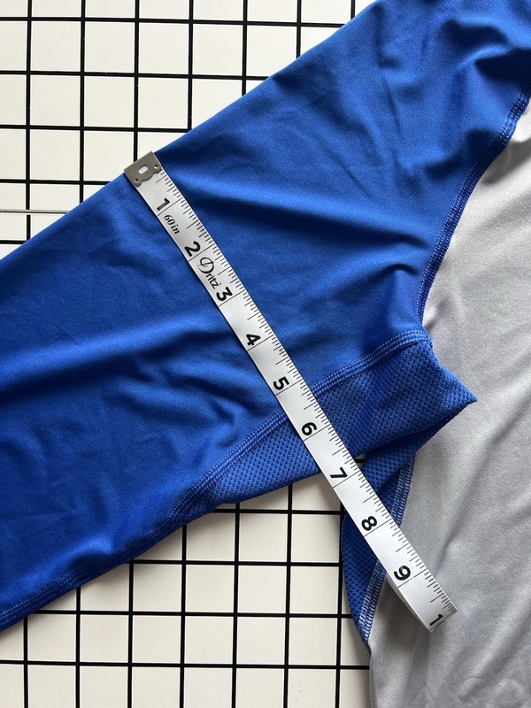 Nike Pro Cool Raglan 3/4 Sleeve MLB Baseball Tee Shirt Men’s Medium Grey/Blue gallery