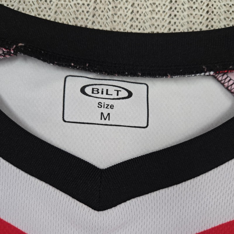 BiLT Motocross Jersey Mens Medium Red White Long Sleeve Mesh Racing Top gallery