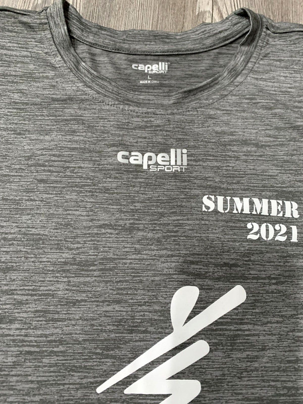 Men's Capelli Sport Summer 2021 YSC Youth Soccer Champions Marled Grey Shirt L gallery