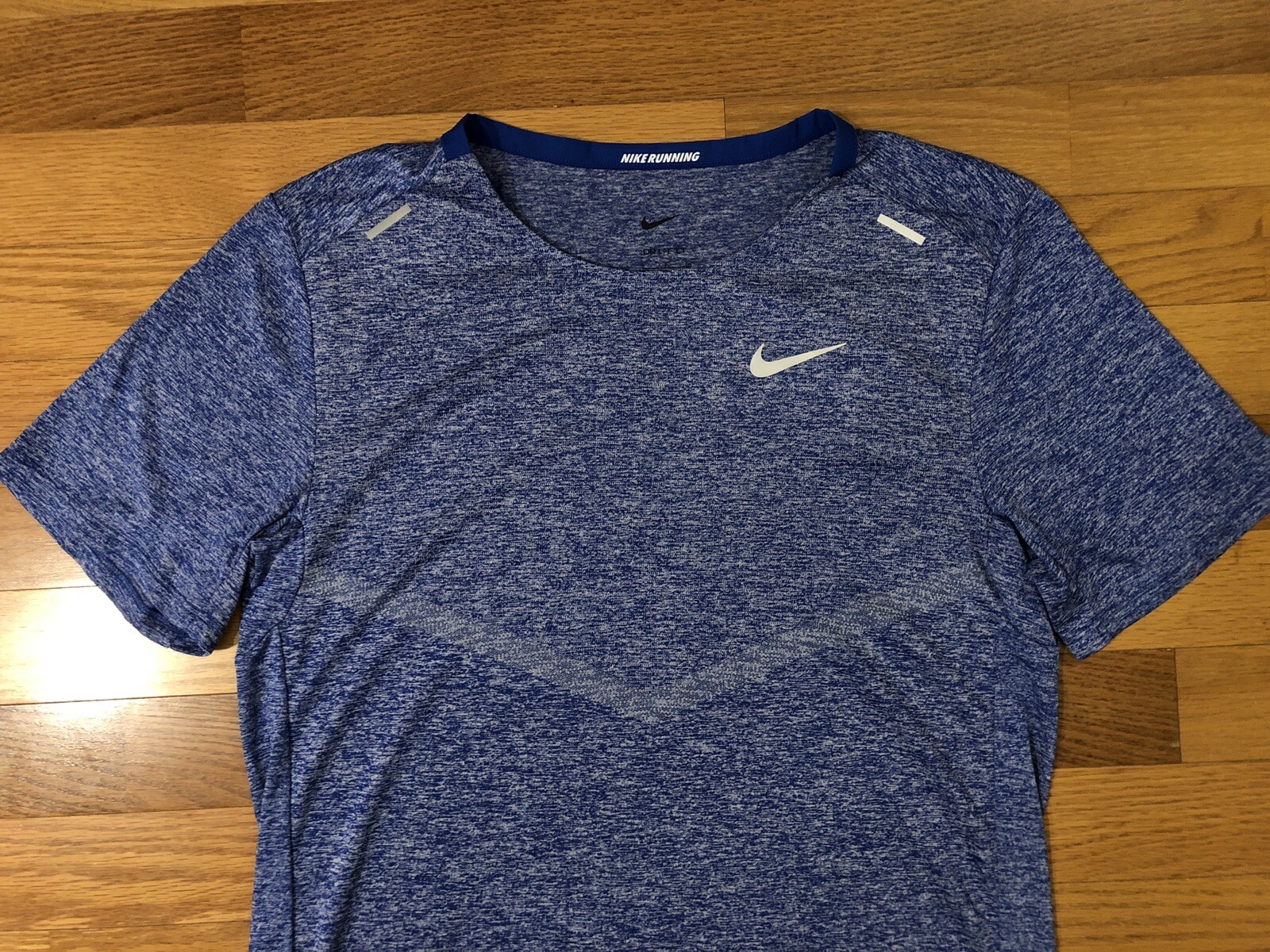 New S Nike Dri-FIT Rise 365 Running Division Heather Blue T-Shirt 3M CZ9184-482 gallery