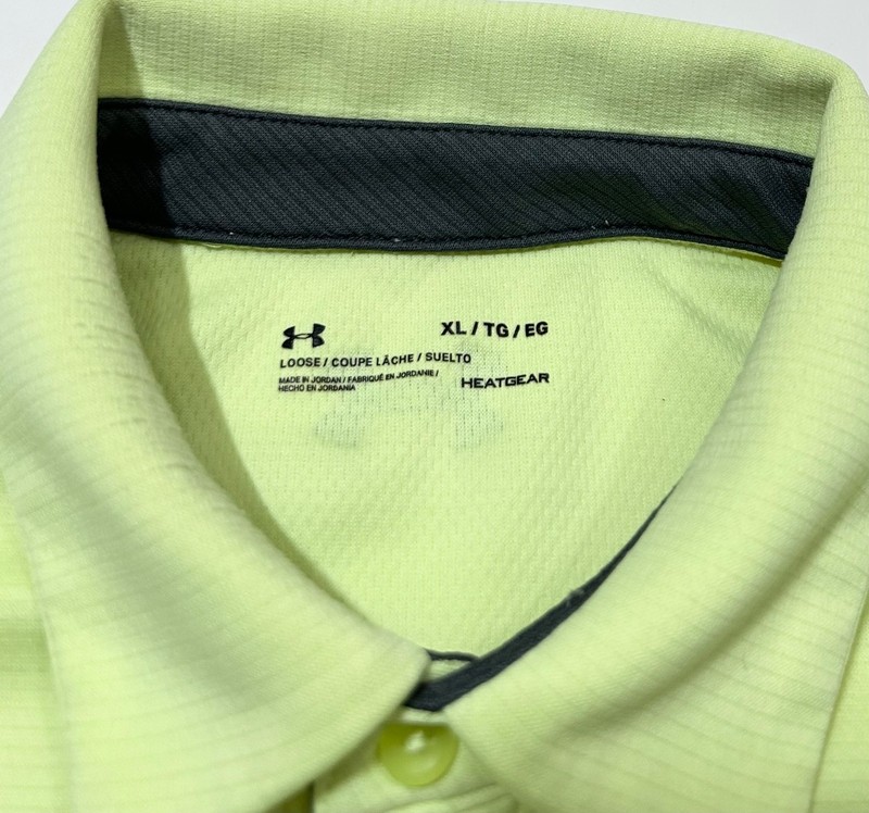 Under Armour Men’s UA Tech Performance Golf Polo Shirt Neon Yellow XL gallery