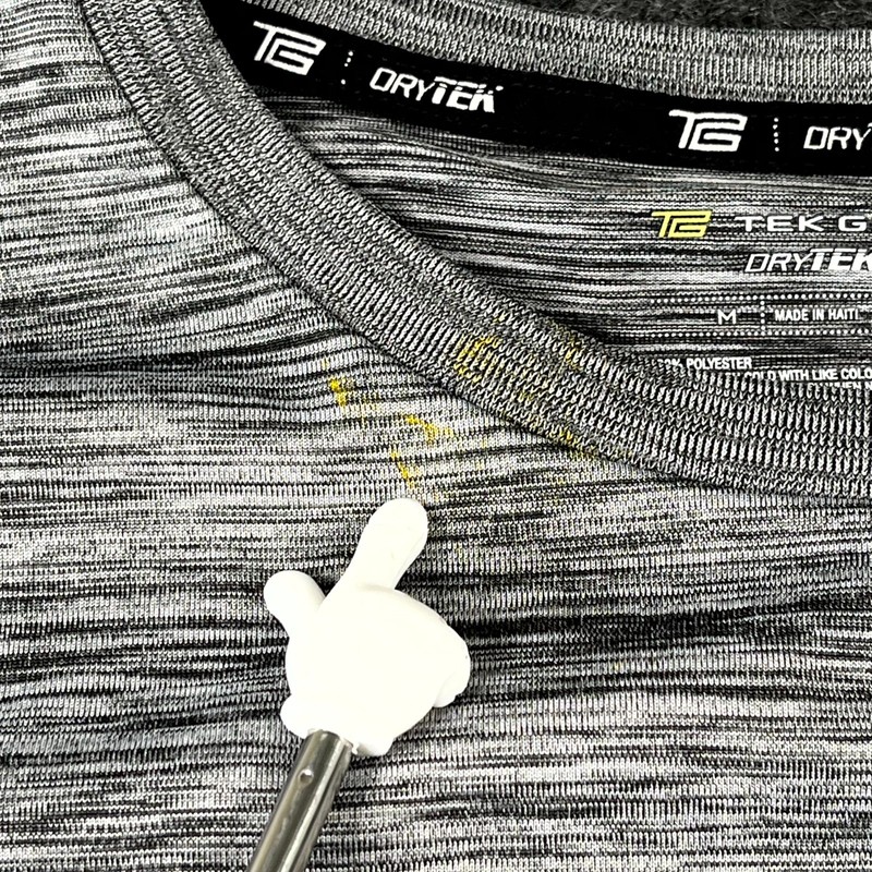 Tek Gear Dry Tek Shirt Mens Medium Heather Gray Crew Neck Performance Top Casual gallery