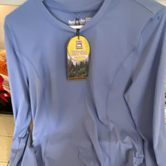 Avalanche UPF 50+ Men’s Blue Long Sleeve Crew Neck T-Shirt Solid Size L
