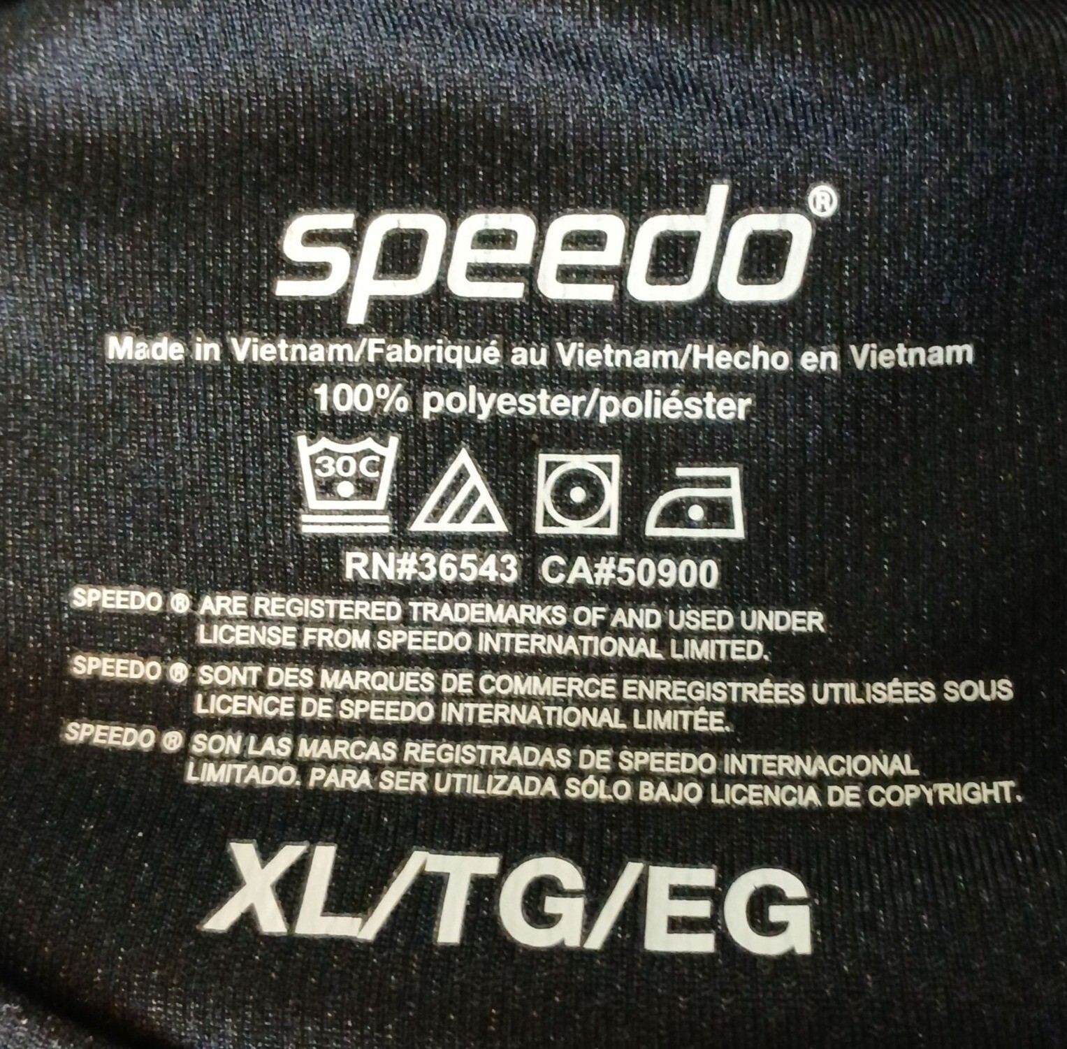 Speedo Mens XL Gray & Black Block Short Sleeve Shirt Swish 100% Polyester #D-40 gallery