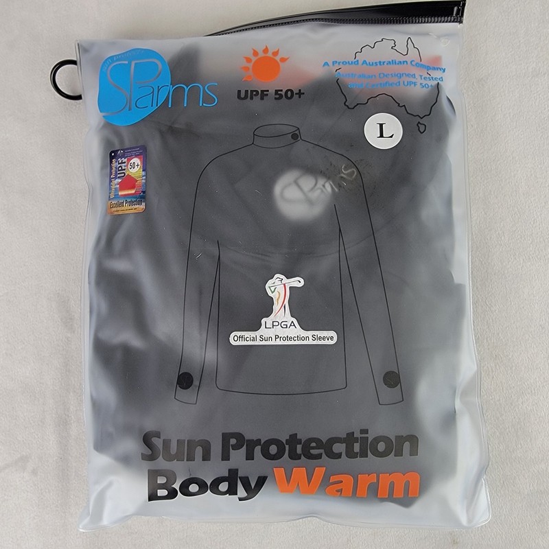 SParms Sun Protection Body Warm High Neck Longsleeve Golf Mock Black L NEW gallery