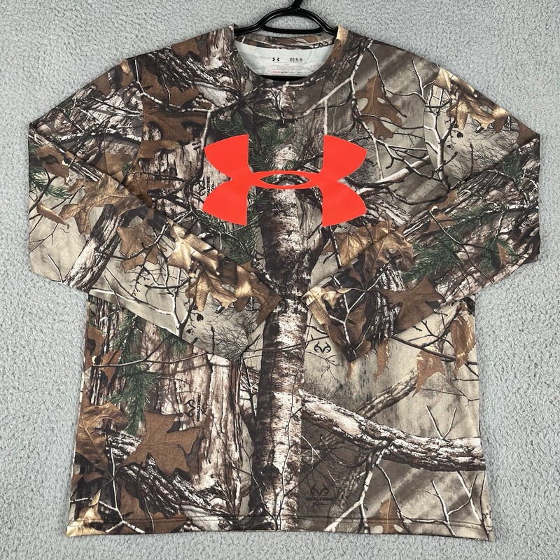 Under Armour Realtree Shirt Mens Medium Brown Camo Long Sleeve Hunting Outdoors gallery