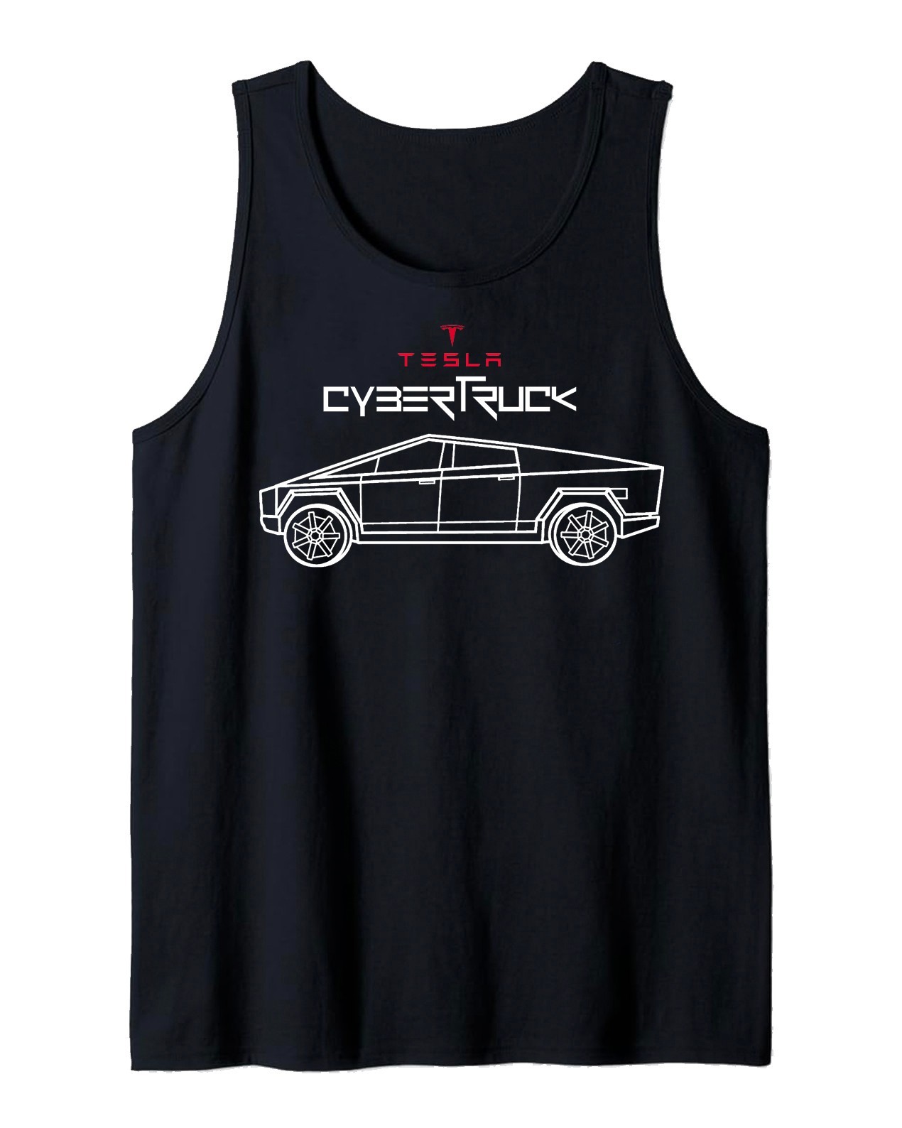 Tesla Cybertruck Tank Unisex Cotton New Men's Tank Top Black Large gallery