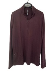 Vuori Ease Performance Half Zip Pullover Mens XL V221 Chocolate Brown