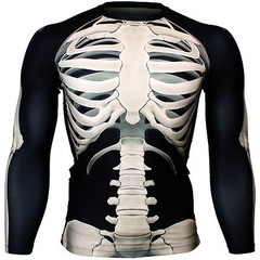 BTOPERFORM [FX-128] Skeleton Skin Tight Compression Base layer MMA Rash guard
