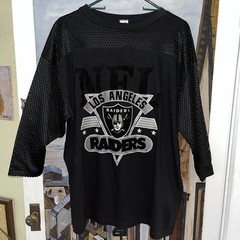 VTG Oakland Los Angeles Raiders NFL Jersey Mesh Velvet Letters USA Artex XL 90s