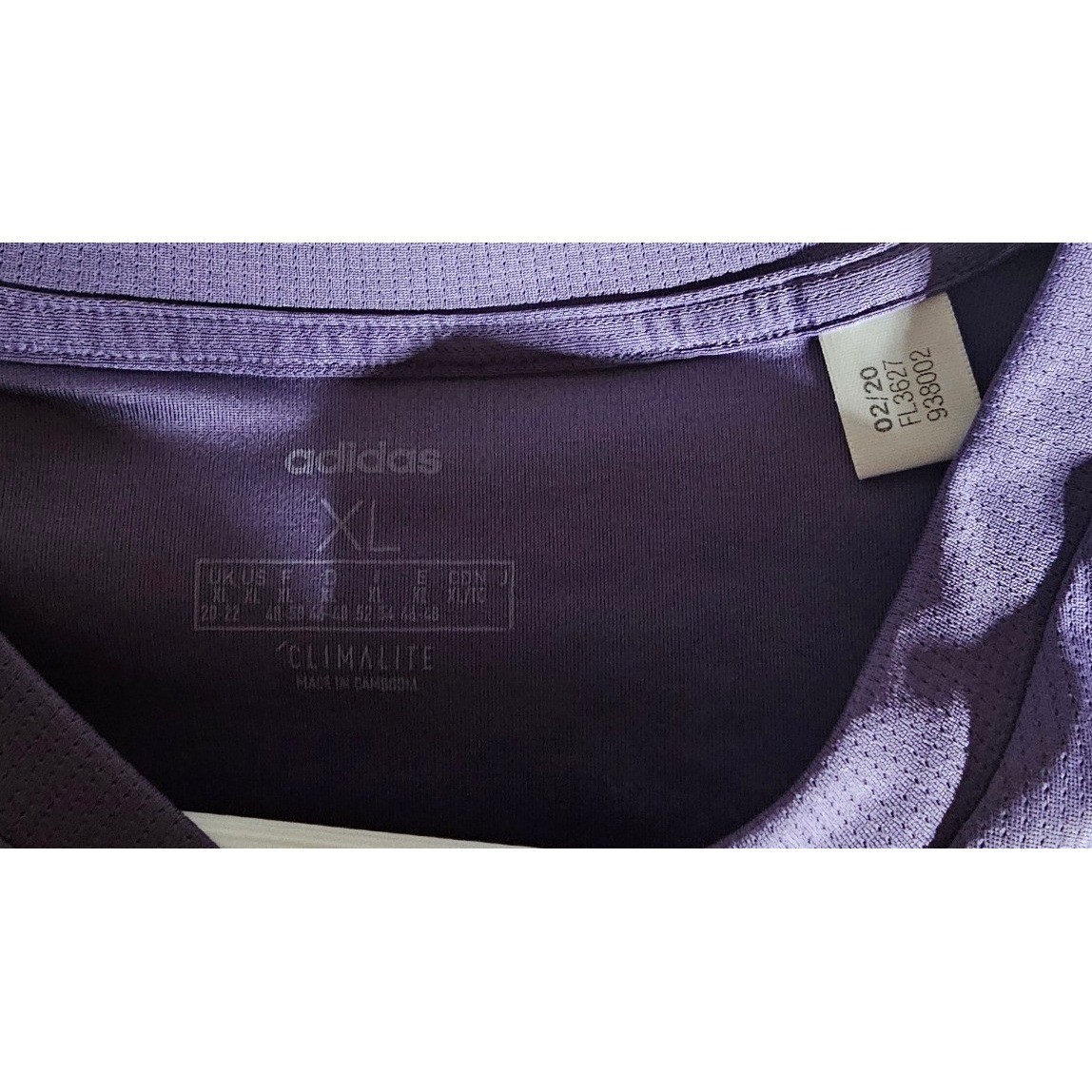Adidas Climalite V-Neck Workout Shirt Purple Womens XL FL3627 Short Sleeve Tee gallery